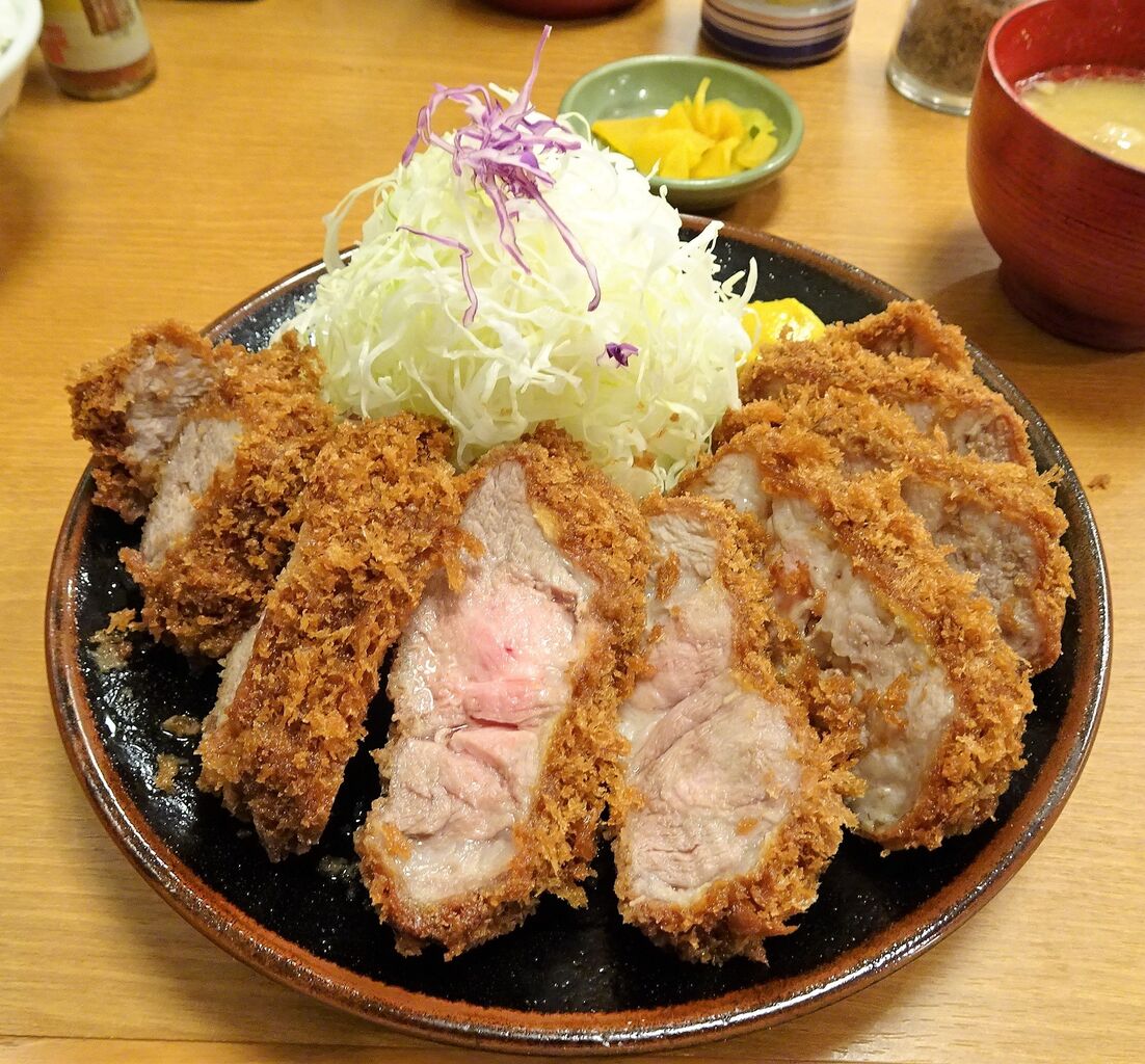 □大門の「とんかつ檍」で、デカ盛りとんかつ定食！ : gakudaiの週末は