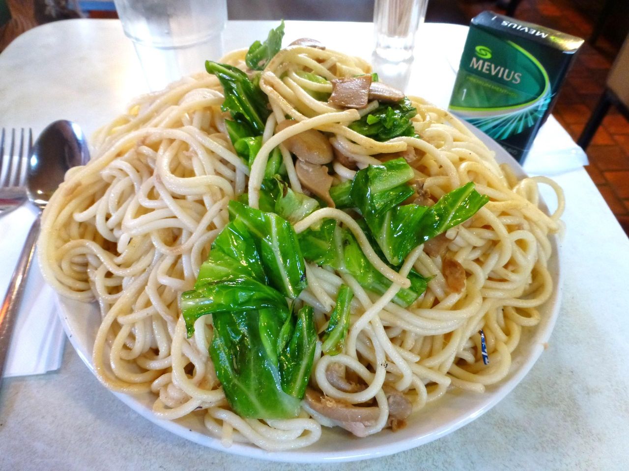 見るからに美味しそうな、和風スパゲティー大盛!