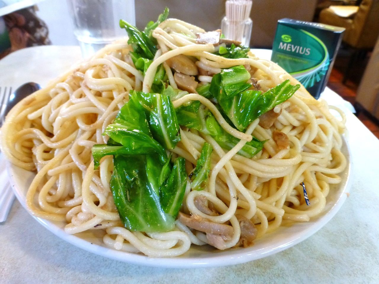 船橋のクレインで、デカ盛り和風スパゲティー!