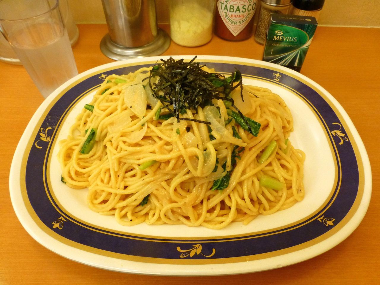 □新橋の「スパゲッティキング」で、デカ盛り醤油スパゲッティ