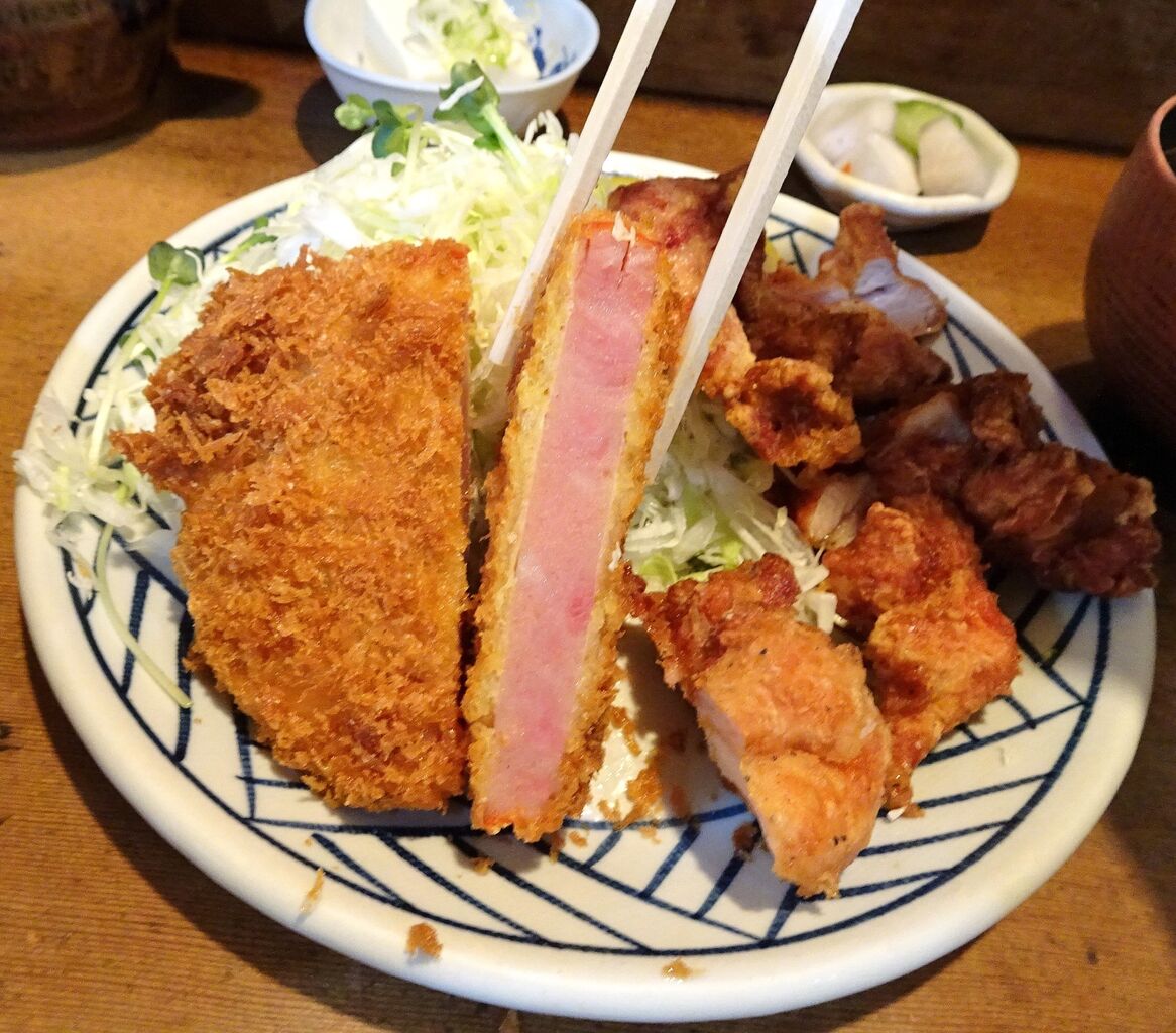 □南加瀬の「とんかつ三田」で、デカ盛り鳥唐揚げセット！ : gakudaiの