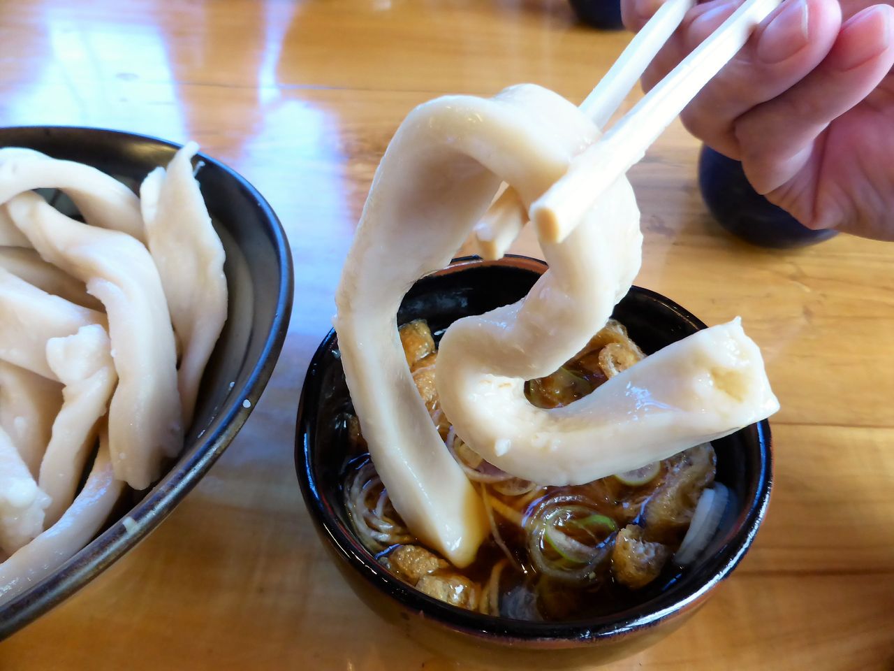 桶川の 大木うどん店 で 超極太もりうどん Gakudaiの週末はデカ盛り