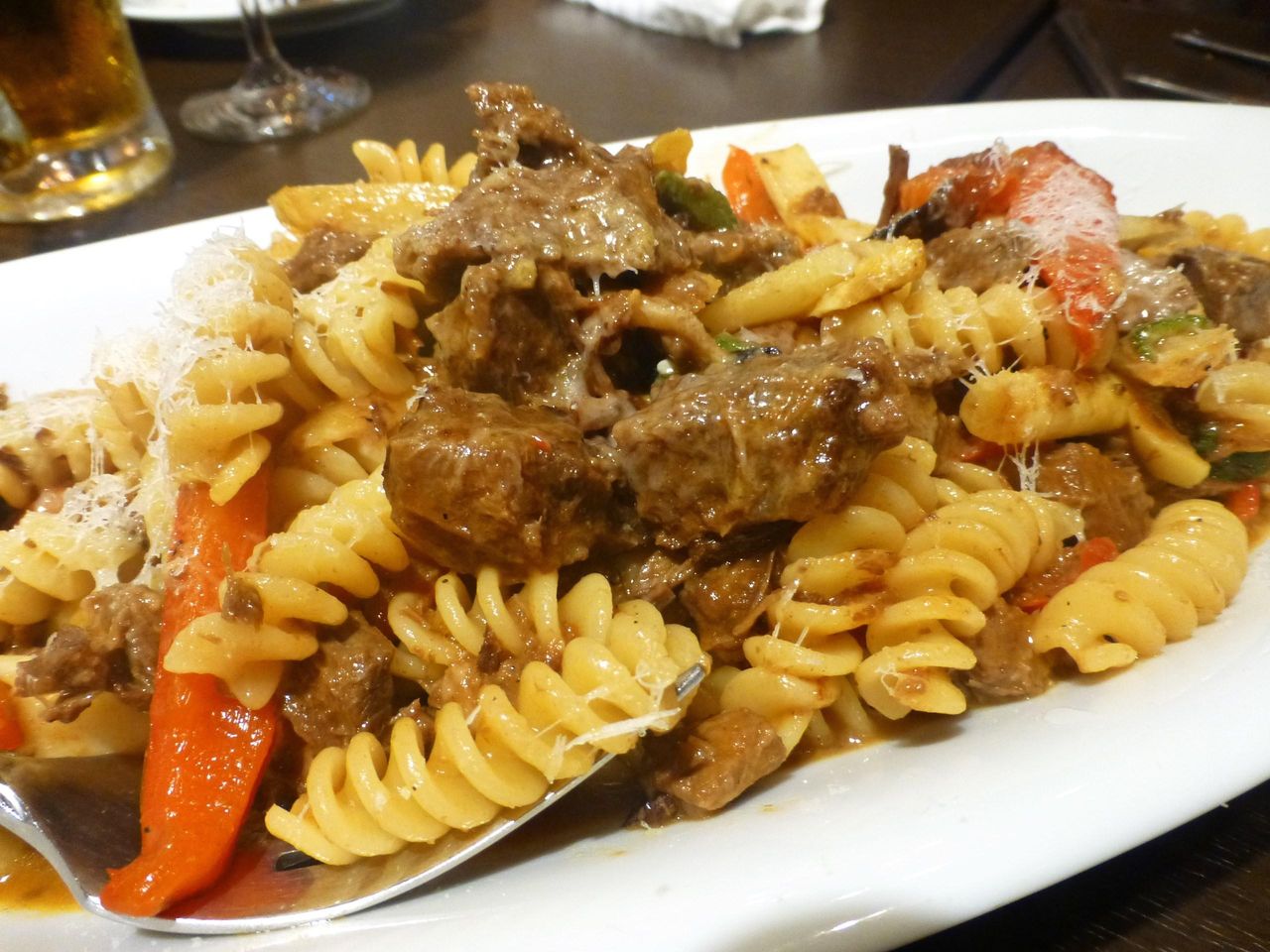 ワイルドでボリューミーな一品!子羊の肉みそソースのパスタ!