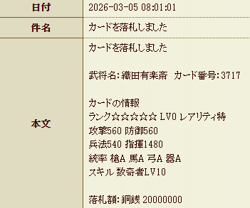 茶人落札