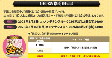 3月イベント11連
