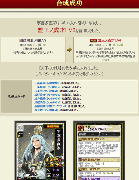 宇喜多合成結果