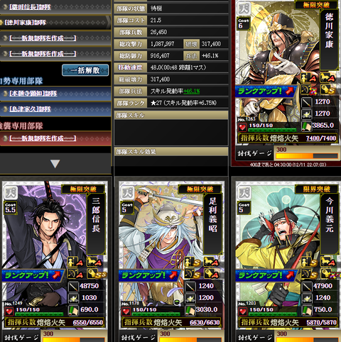 3部隊目表★