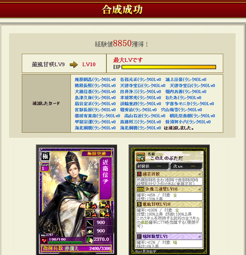 近衛2枠目レベル10