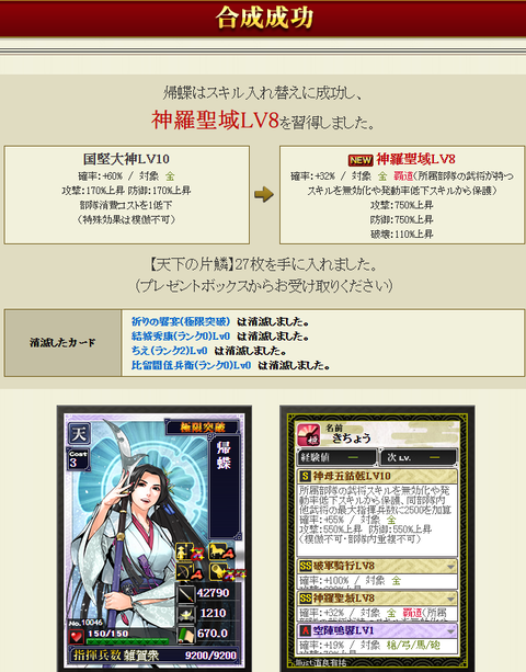 帰蝶ラスト結果