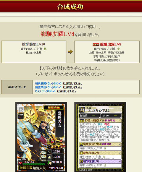 秀吉ラスト結果