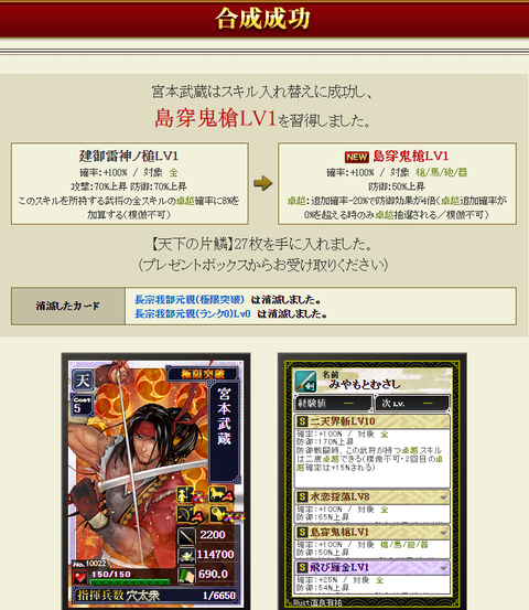 武蔵ラスト結果