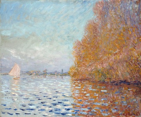 Claude Monet Argenteuil Basin with a Single Sailboat