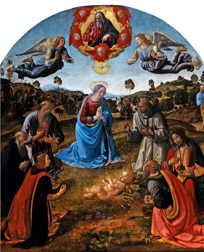 コジモ ロッセリ 幼いキリストへの礼拝