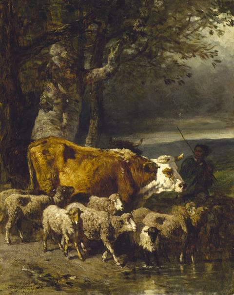 市場からの帰り コンスタント・トロイヨン