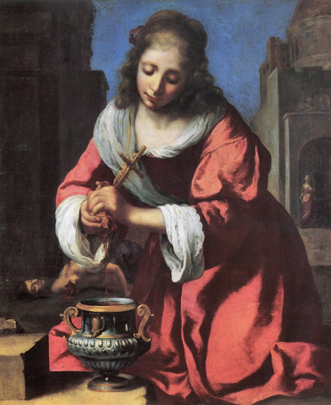 聖プラクセディス　Vermeer_saint_praxedis