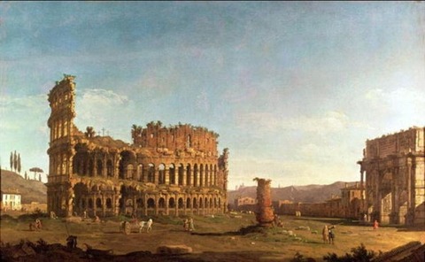 1742 colosseum-and-arch-of-constantine-rome