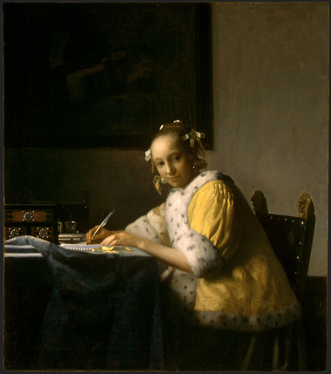 手紙を書く女Lady_Writing_by_Johannes_Vermeer,_1665-6[1]