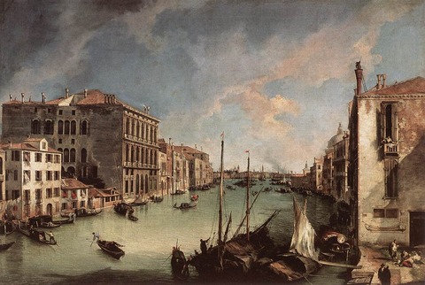 Grand Canal, Looking East from the Campo San Vio カナレット