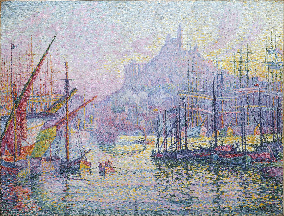 ポール・シニャック、オンフルールの港口、希少な画集より ポール・シニャック、オンフルールの港口、希少な画集より