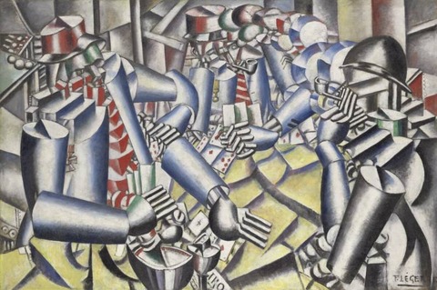 レジェ作カード遊びをする兵士たち　