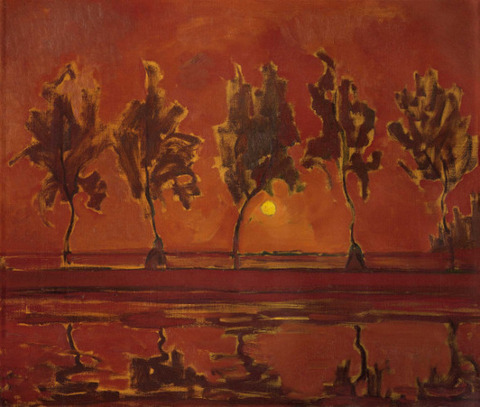 月の出 モンドリアン