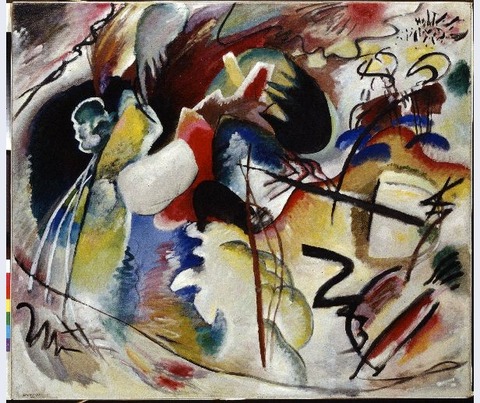 白い形状の絵画 カンディンスイー