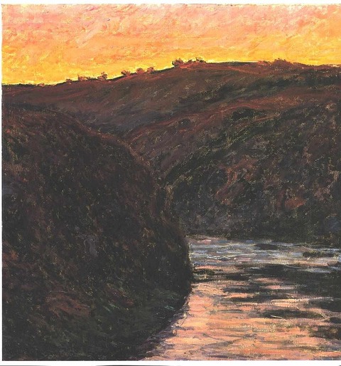 Monet_-_Das_Tal_der_Creuse_bei_Sonnenuntergang谷