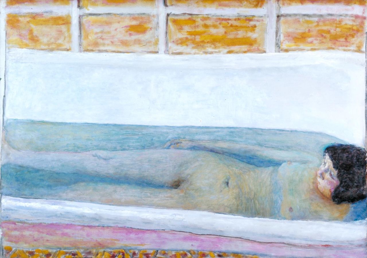ピエール・ボナール 、【タオルを持つ裸婦、赤い背景】、希少画集画 ピエール・ボナール Nude With Red Cloth アートポスター 風景画