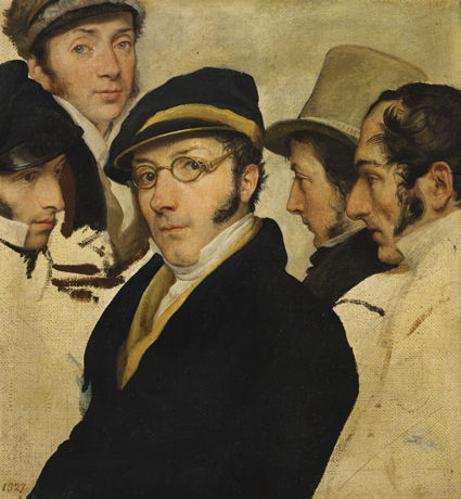 友人たちの間の自画像　フランシスコ・アイエツ