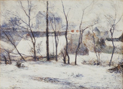 雪の庭　ゴーギャン