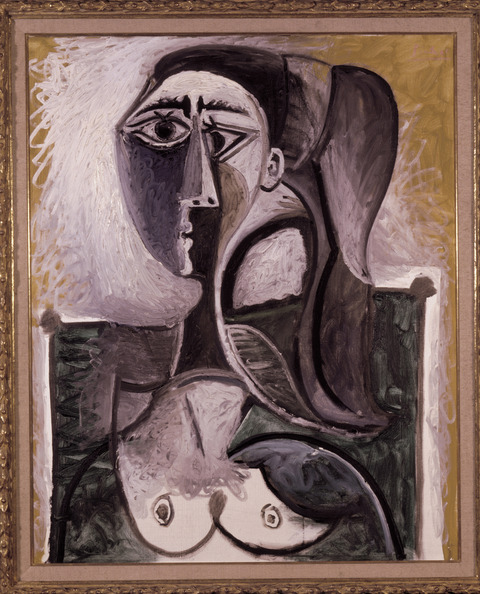 座る女性の胸像　ピカソ