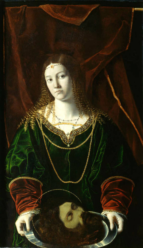 洗礼者ヨハネの首を持つサロメ　バルトロメオ。ヴェネト