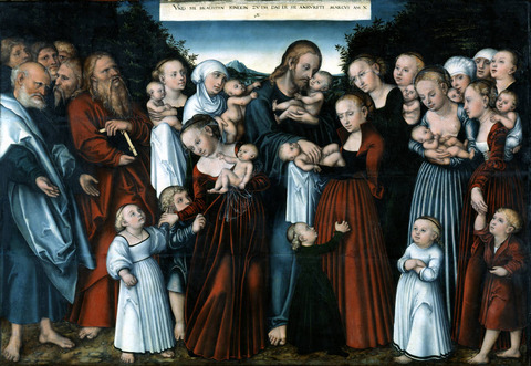 子供たちを祝福するキリスト　　クラナハ