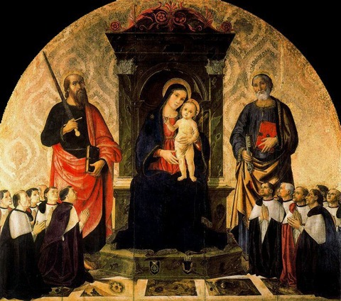 1485 The_Virgin_and_Child_Between_Saints_Peter_and_Paul_