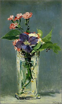 マネ 「ガラスの花瓶の花」 [22007857]のアート作品 - アフロ 絵画