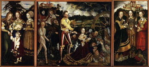 聖カトリーヌの奇跡の三連画　クラナハ