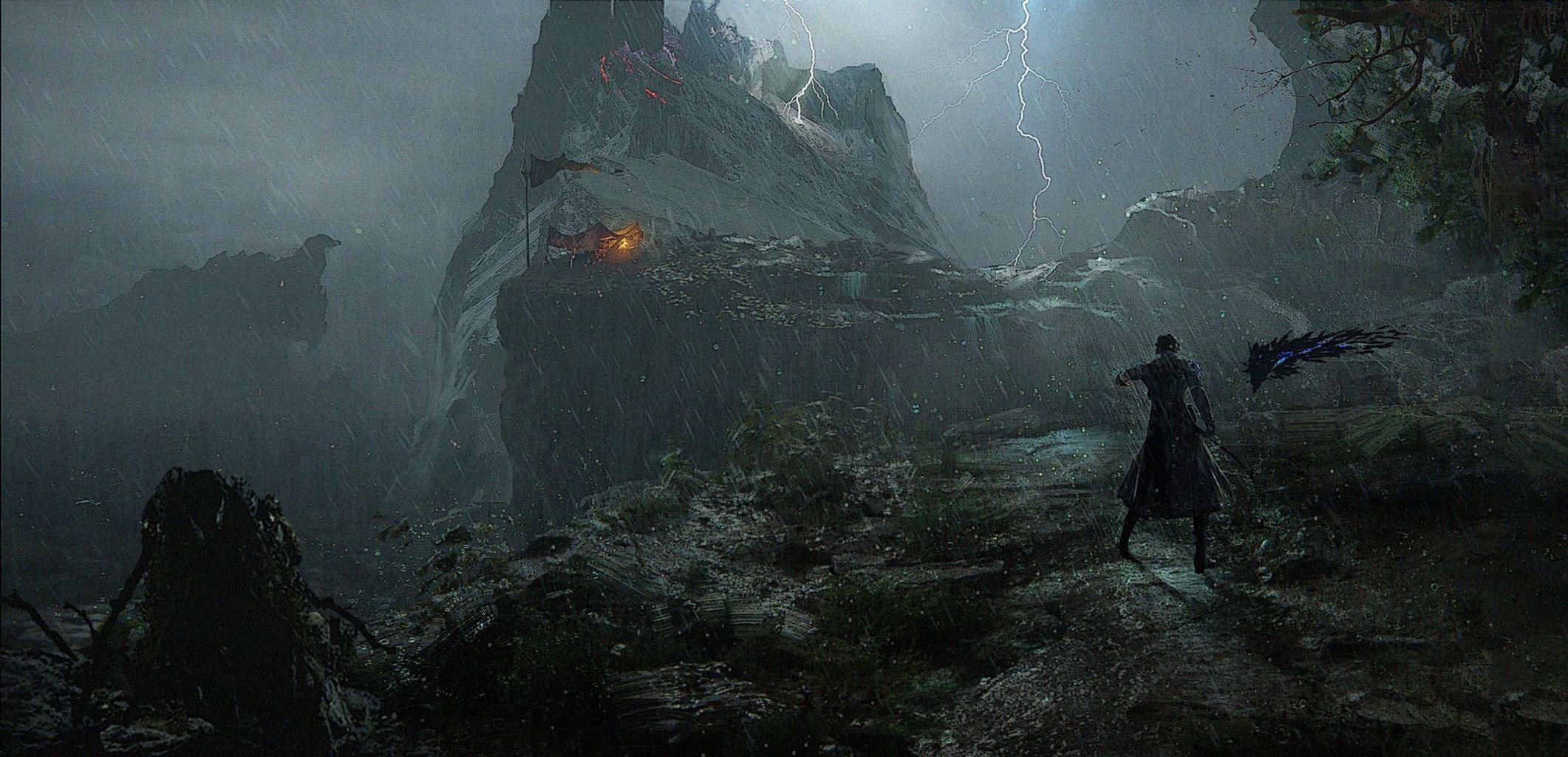Lost Soul Aside 雷雨を描いた新たなコンセプトアートが公開 ゲームを片手間に