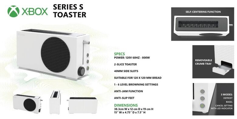 Xbox Series S型のトースターが発売？ミニ冷蔵庫に続く可能性