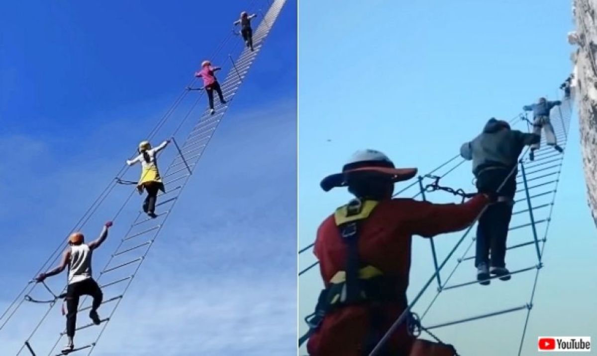 【衝撃】中国の空中階段がヤバ過ぎｗｗｗ AIだろ？いや本物です