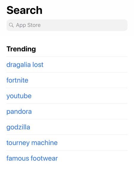 iosトレンドリスト