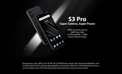 UMIDIGI､4800万画素カメラ搭載スマホ「S3 Pro」は3月25日にAmazonで発売か｡価格は33333円?