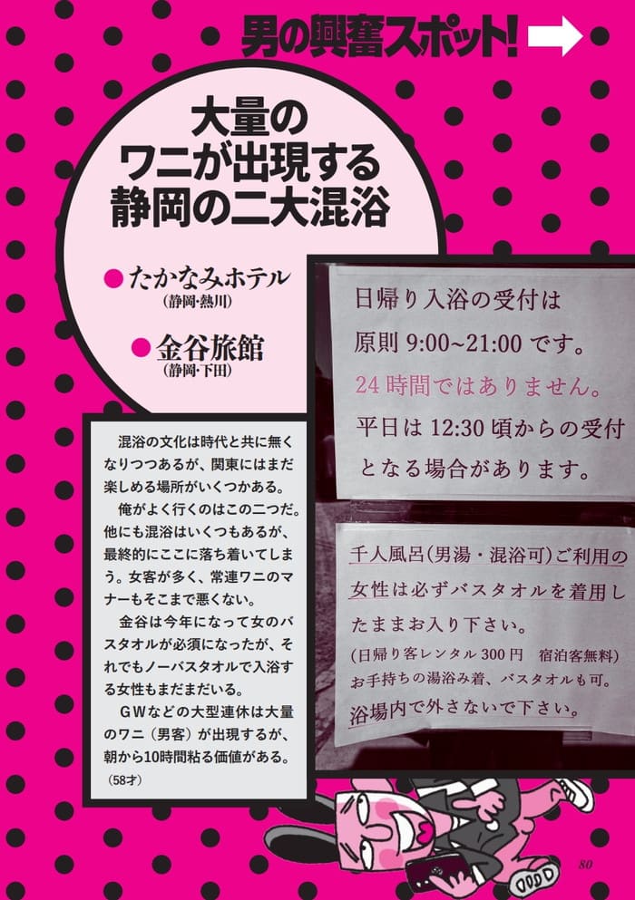 ワニが出現する静岡の二大混浴たかなみホテル（静岡・熱川）金谷旅館（静岡・下田）