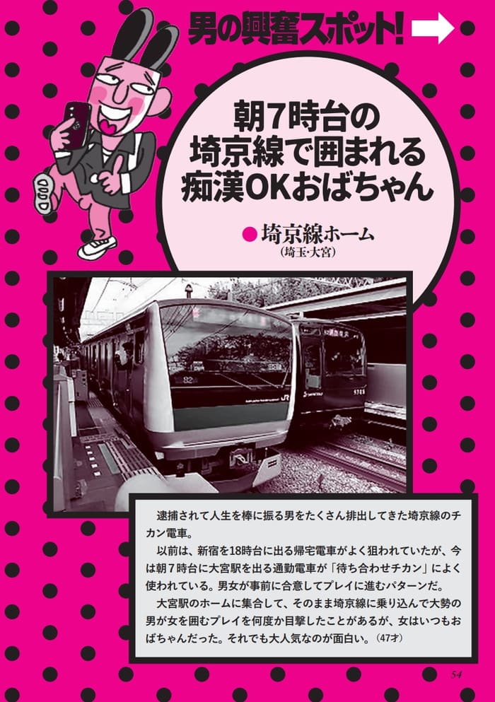 朝7時台の埼京線で囲まれる痴漢OKおばちゃん