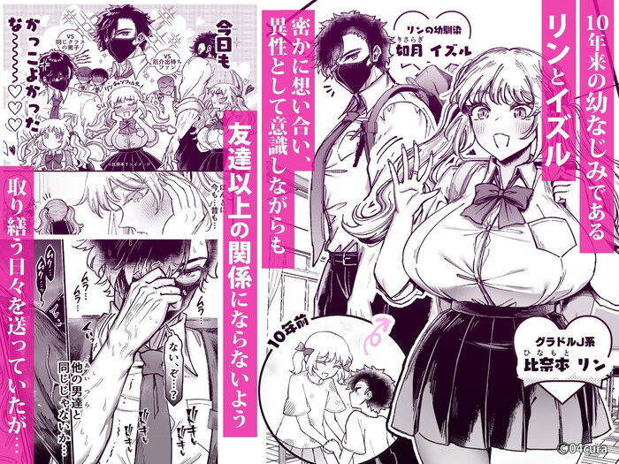 同人エロ漫画・経験豊富なフリしてピュアなJ系ギャル最後はやり返されてしまうドM