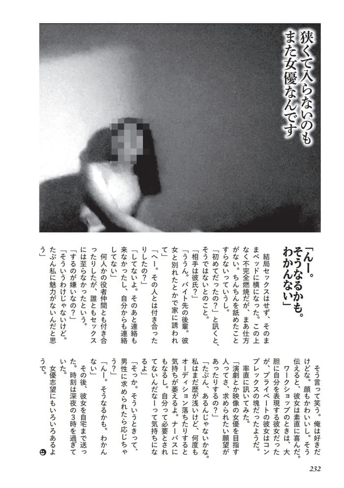 女優志望の女は誰とでも寝るは本当か?