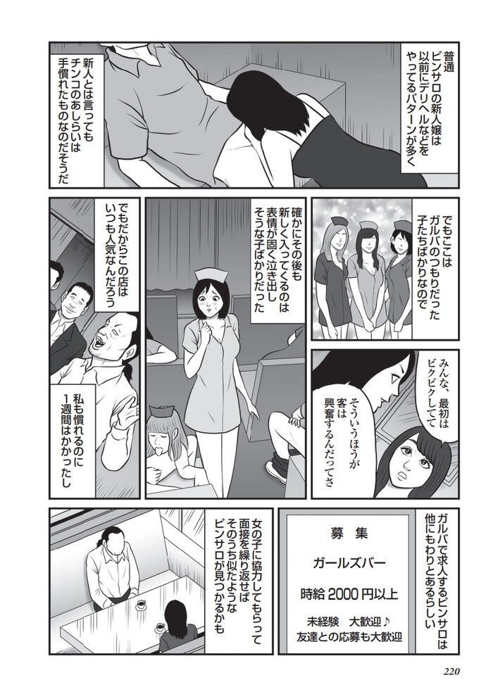 ガールズバーの求人で騙されてピンサロで働く女の子エロ漫画