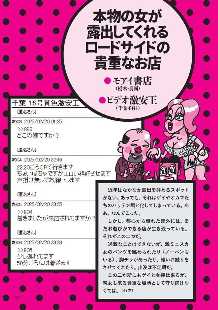 本物の女が露出してくれるモアイ書店(栃木・真岡)ビデオ激安王(千葉・白井)