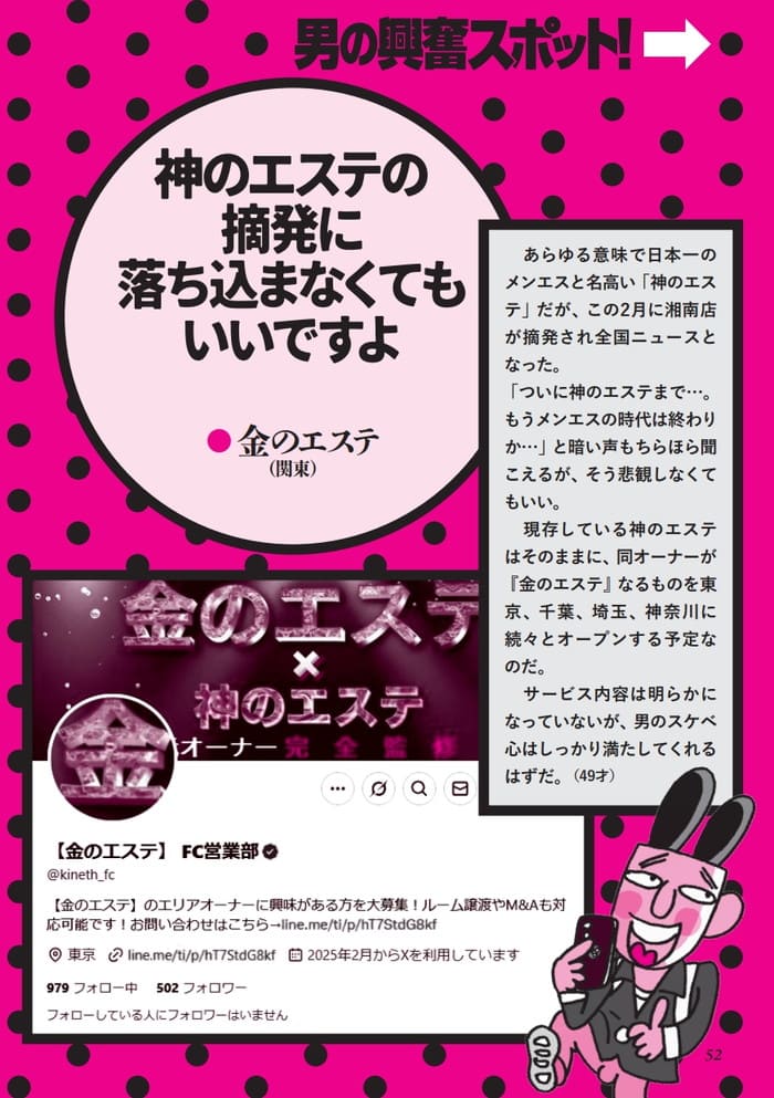 神のエステ摘発でも金のエステがあるサービス内容は