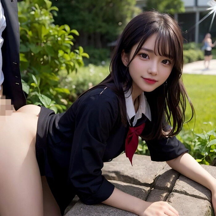 aiグラビア　制服　セックス AI同人エロ画像・パパ活に励む制服美女が車の中、野外でエッチを楽しむ : エロ漫画無料アダルト裏モノJAPAN