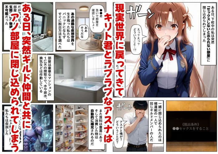 AIエロ漫画・女子校生の辱め制服処女姪っ子と合法的にセックス